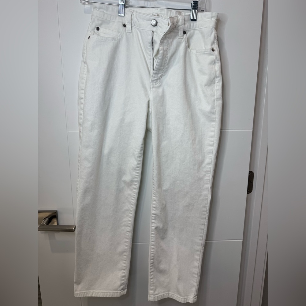 Eileen Fisher White Straight Leg Jeans size 6